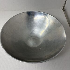 Vintage Designco Polished Aluminum Centerpiece Bowl Made In India MCM Art